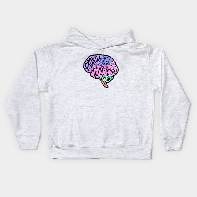 Anatomical brain Kids Hoodie by Dr.Bear